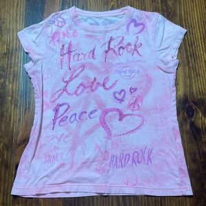 Hard Rock Cafe Kids Rhinestone T-Shirt Size Youth Large